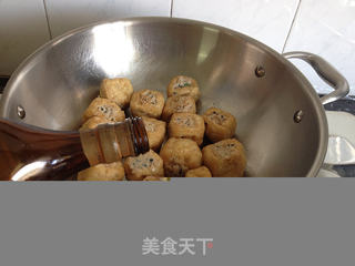 油豆腐酿肉的做法步骤:7