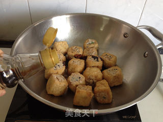 油豆腐酿肉的做法步骤:9