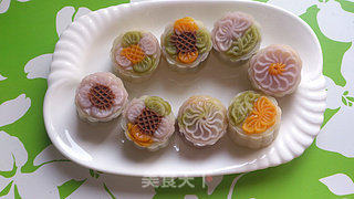 五彩冰皮月饼(君之方子)的做法步骤:5