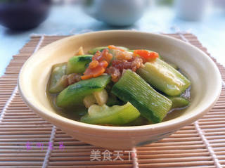 海米爆丝瓜的做法步骤:10