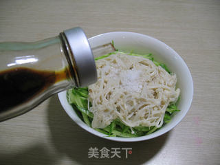黄瓜拌金针蘑的做法步骤：10