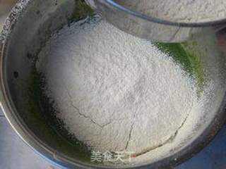 培根仙贝菠菜咸蛋糕的做法步骤:11