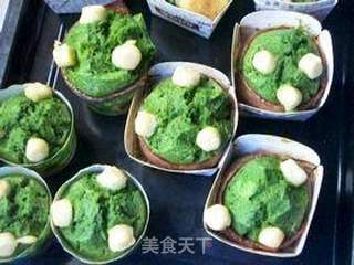 培根仙贝菠菜咸蛋糕的做法步骤:17