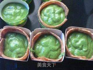 培根仙贝菠菜咸蛋糕的做法步骤:14