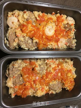 意式鲜虾香肠芝士焗饭(超详细步骤)的做法步骤:15