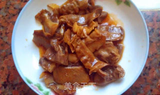 葱烧肚片的做法步骤:5