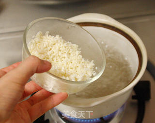 干贝栗子瘦肉粥佐香酥干贝丝的做法步骤:9