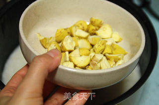 干贝栗子瘦肉粥佐香酥干贝丝的做法步骤:12