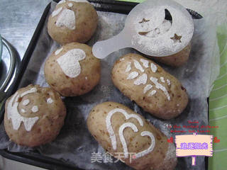 印花核桃面包的做法步骤:7