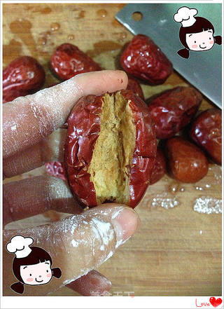 仙草阁私房菜(甜品水果)--糯米戏红枣的做法步骤:6