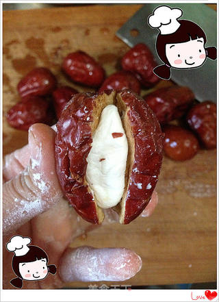 仙草阁私房菜(甜品水果)--糯米戏红枣的做法步骤:8