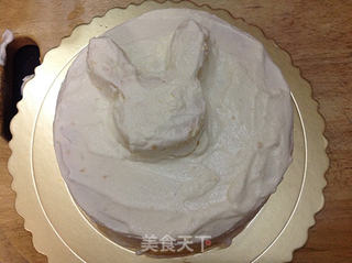 椰蓉奶油兔子生日蛋糕的做法步骤:9