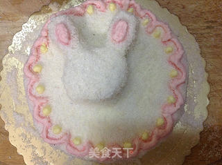 椰蓉奶油兔子生日蛋糕的做法步骤:13