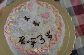 椰蓉奶油兔子生日蛋糕的做法步骤:14