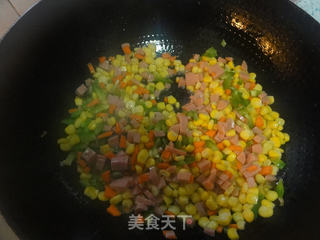 香甜火腿玉米粒的做法步骤:5