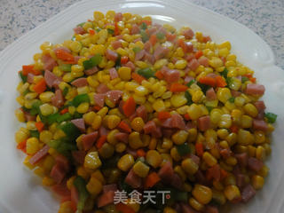 香甜火腿玉米粒的做法步骤:6