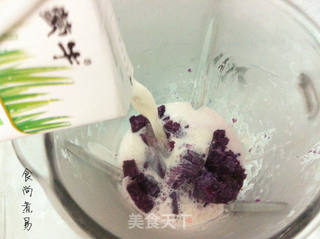 紫薯牛奶桂花羹的做法步骤:5