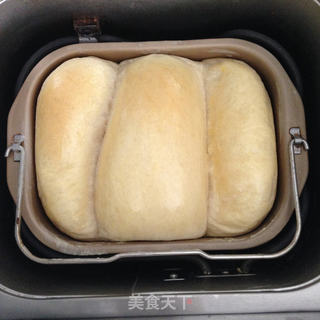 面包机版奶香吐司的做法步骤:7