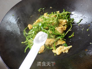 青辣椒炒鸡蛋的做法步骤:14