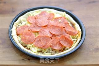【番茄配方】在家尽享必胜客美味披萨系列——牛肉香肠披萨的做法步骤:11