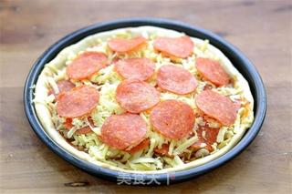 【番茄配方】在家尽享必胜客美味披萨系列——牛肉香肠披萨的做法步骤：12