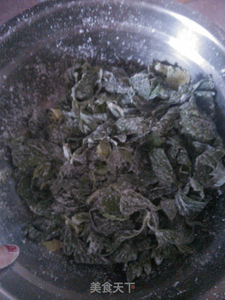蒸芹菜叶的做法步骤:4