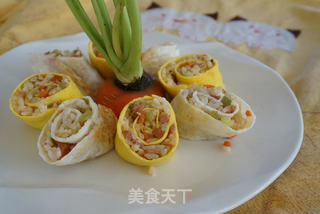 早餐秘笈之金银芝香饭卷的做法步骤:15