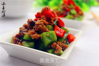 双椒香菇肉末的做法步骤:10