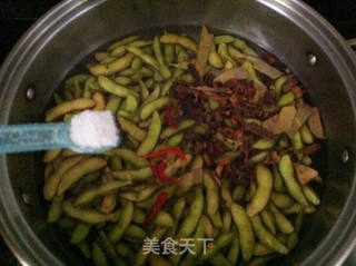 水煮五香黄豆荚的做法步骤:6