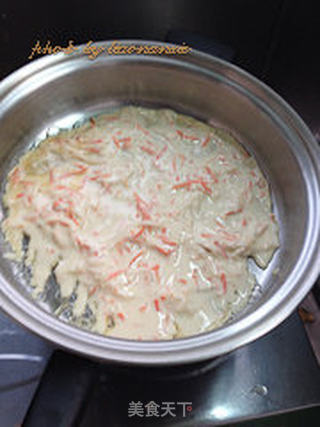 萝卜丝鸡蛋饼的做法步骤:7