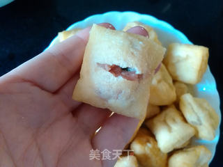 油豆腐酿肉的做法步骤:4