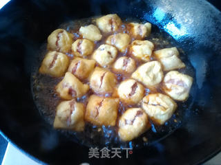 油豆腐酿肉的做法步骤:9