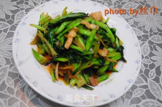 猪肉炒菜心的做法步骤:7