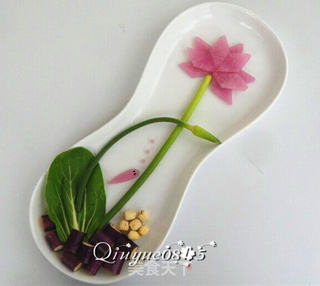 餐盘画:莲花的做法步骤:11