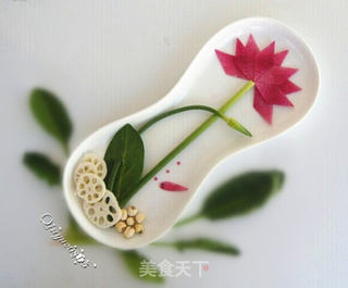 餐盘画:莲花的做法步骤:8