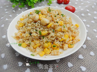 虾仁玉米炒饭的做法步骤:14