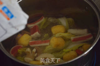 白菜豆腐肉丸汤的做法步骤:4