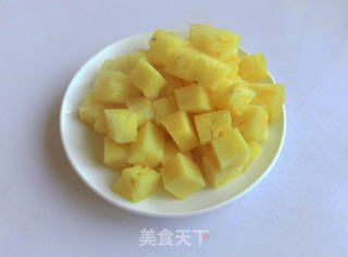 凤梨鸭丁的做法步骤:3