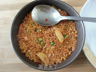 家庭制作泡菜炒饭的做法步骤：12