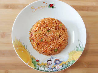 家庭制作泡菜炒饭的做法步骤：14
