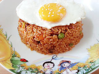 家庭制作泡菜炒饭的做法步骤：15