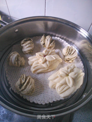 苔条花卷的做法步骤:13