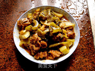 酸菜炒鸭块的做法步骤:7