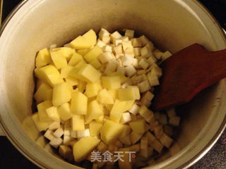 培根蘑菇块根芹浓汤的做法步骤:5
