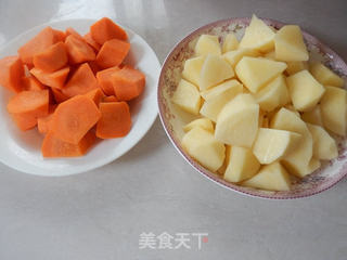 咖喱土豆鸡块的做法步骤:3