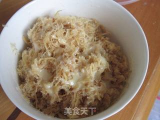 小脚丫肉松包的做法步骤：9