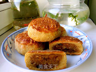 香酥五仁杏脯月饼的做法步骤:36