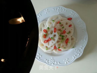 油泼藕片的做法步骤:6