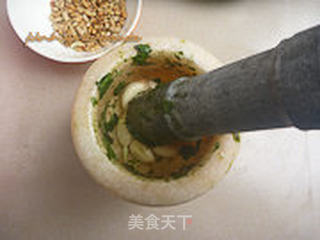 罗勒青酱的做法步骤:5