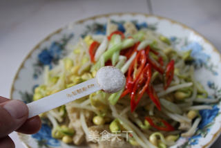 下酒好菜——烤麸拌豆芽的做法步骤:7